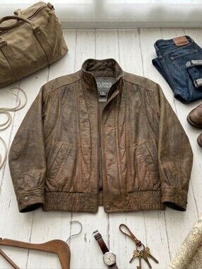 Wilsons Leather Open Road Mens S Bomber Removable Thinsulate Liner Vintage Moto